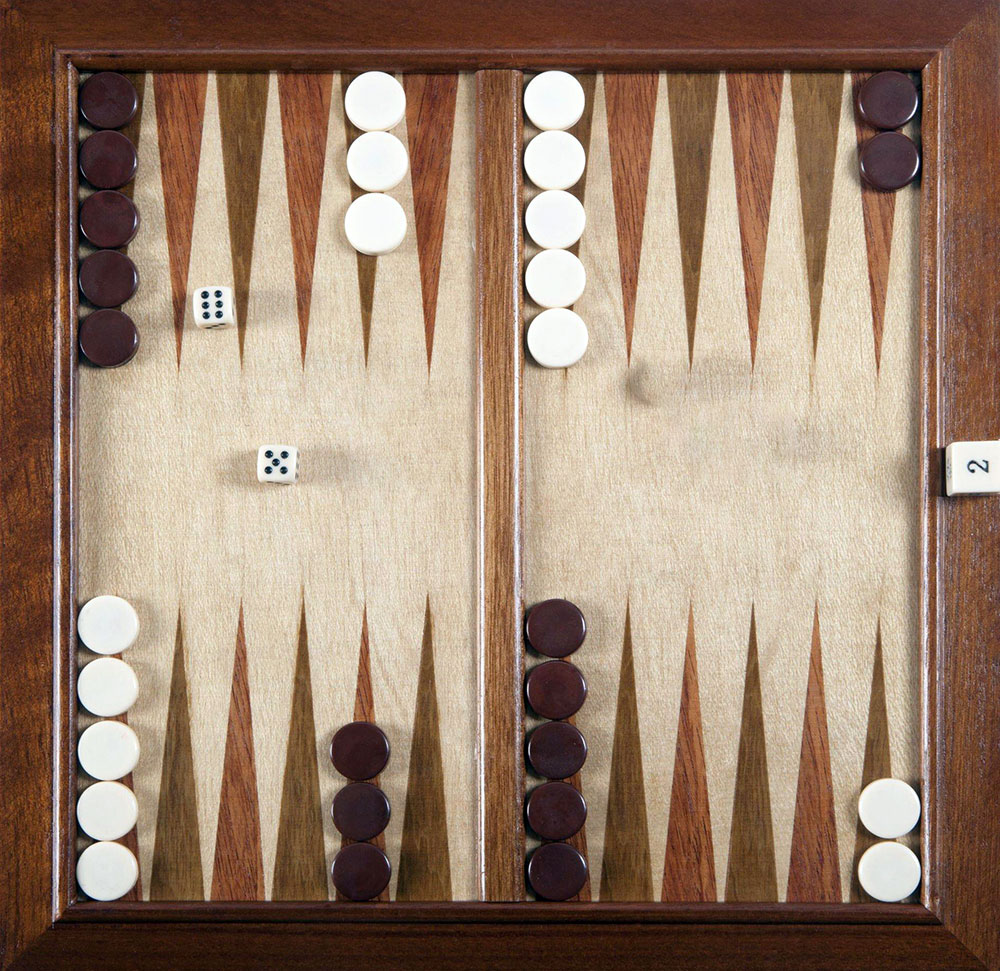 Backgammon board setup