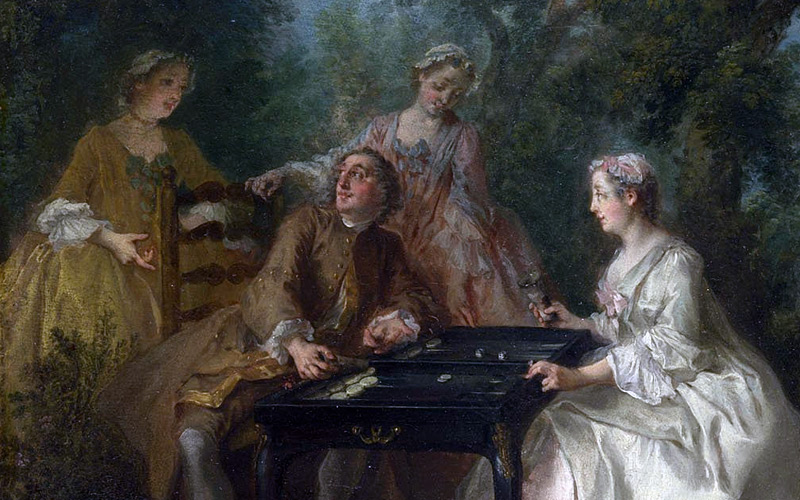 In 18th-century France, playing backgammon was a popular pursuit