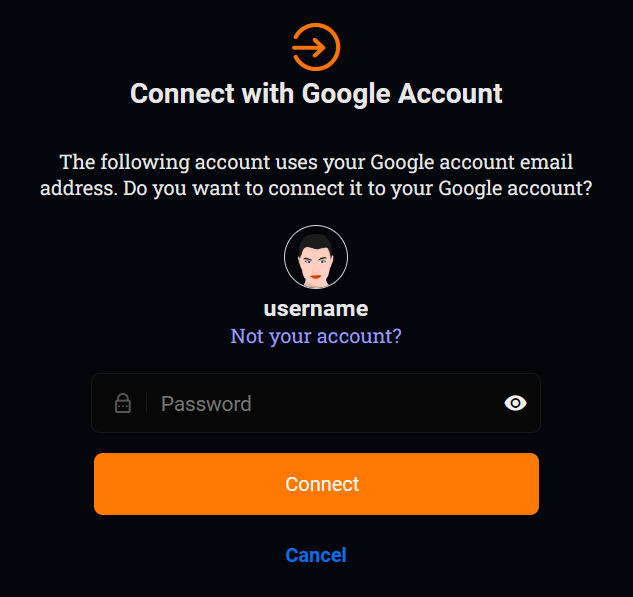 Connect with Google Account