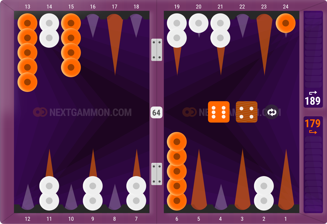 Backgammon Force move with higher number